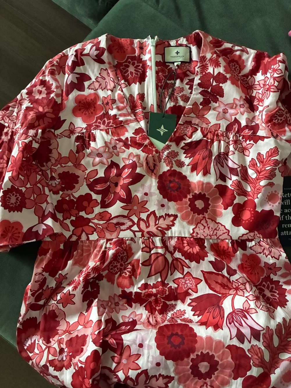 NWT Tuckernuck Ginger maxi dress in red floral M - Picture 7 of 12
